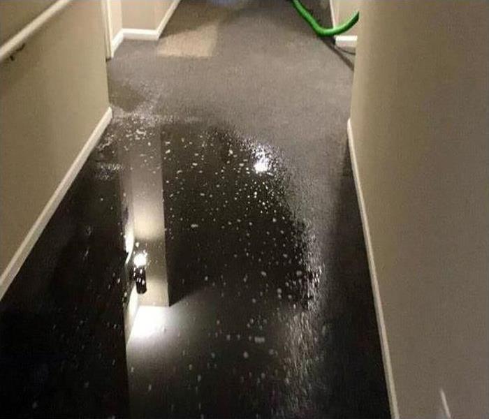 Water damage the flooring in commercial property